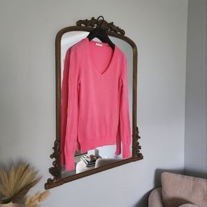 Equipment Femme Asher V Neck Pink Cashmere Sweater